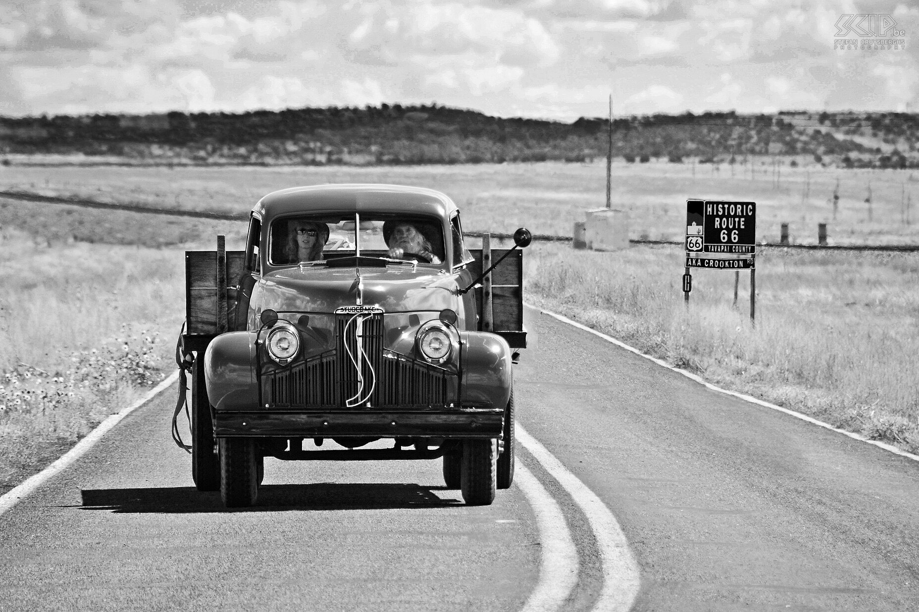 Route 66 Route 66 is de bekendste historische autoweg die begon in Chicago en eindigde in Los Angeles. Onderweg kom je nog vele historische en typische Amerikaanse stadjes tegen en hier en daar ook nog oude wagens. Stefan Cruysberghs